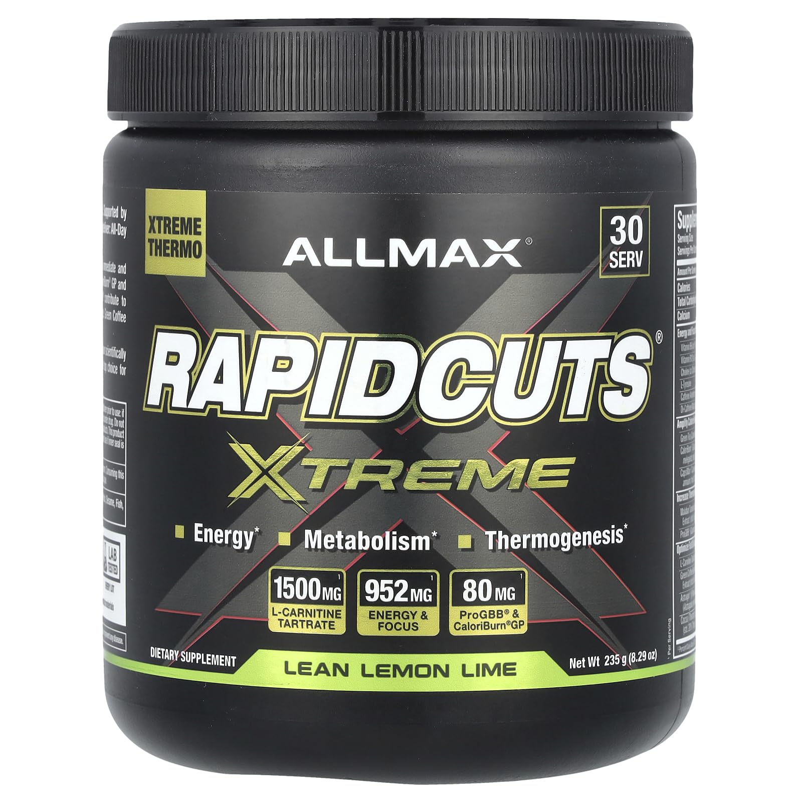 ALLMAX Rapidcuts Xtreme Powder Lean Lemon Lime 8.28 Ounce