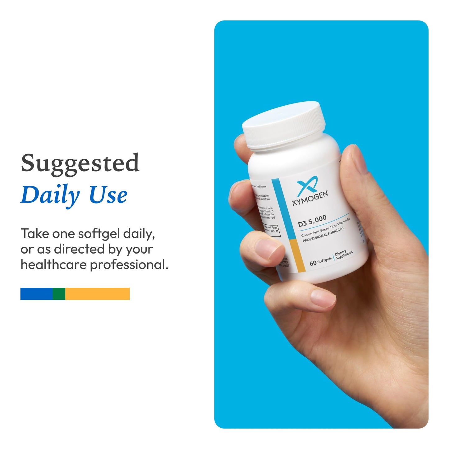 XYMOGEN Vitamin D3 5000 IU 60 Softgels