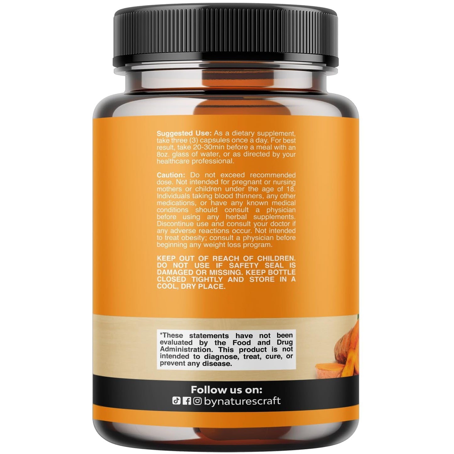 Natures Craft Turmeric Curcumin with Black Pepper Extract Capsule 90 Count