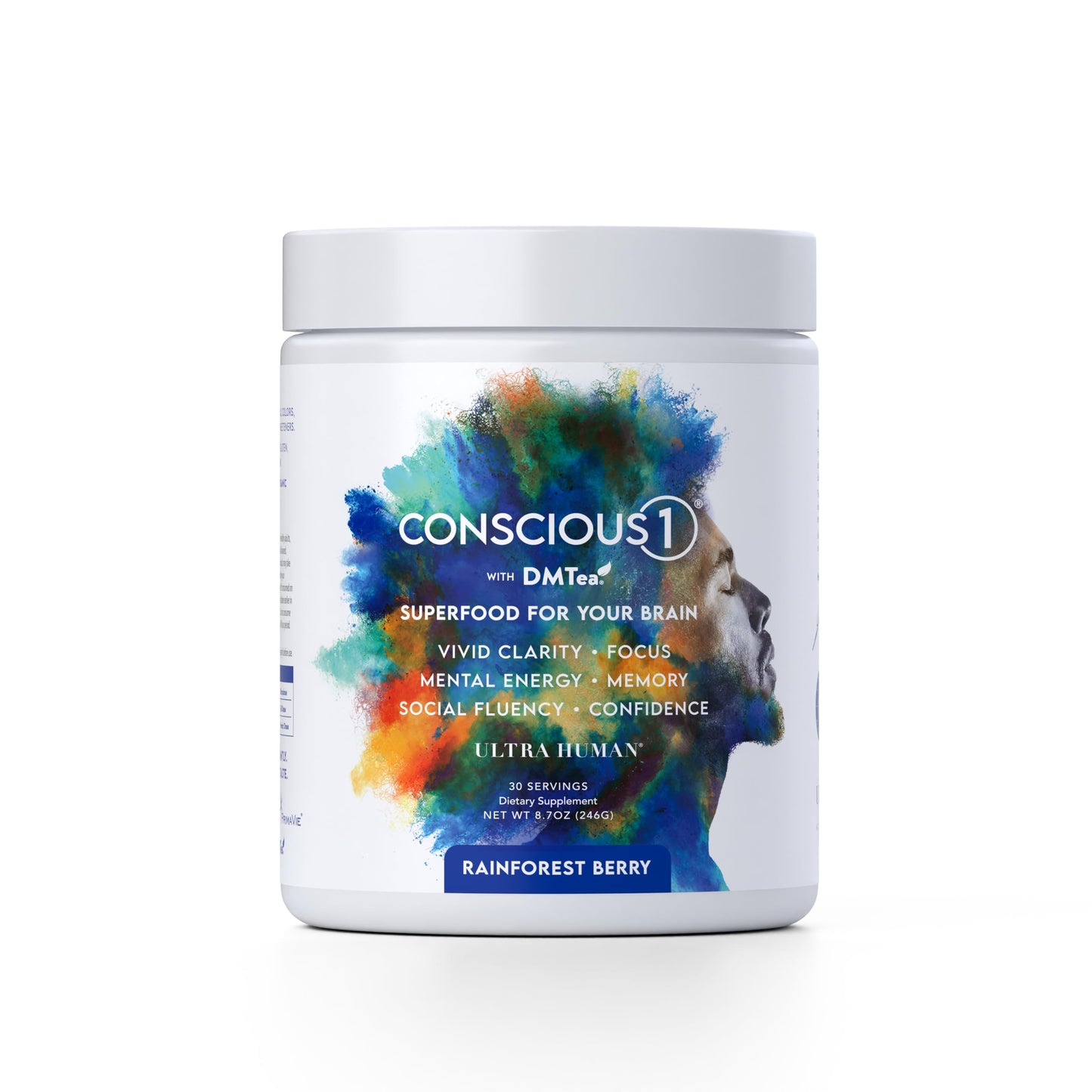 Ultra Human CONSCIOUS1 Focus Boosting Superfood Blend Powder 2.7 Ounce