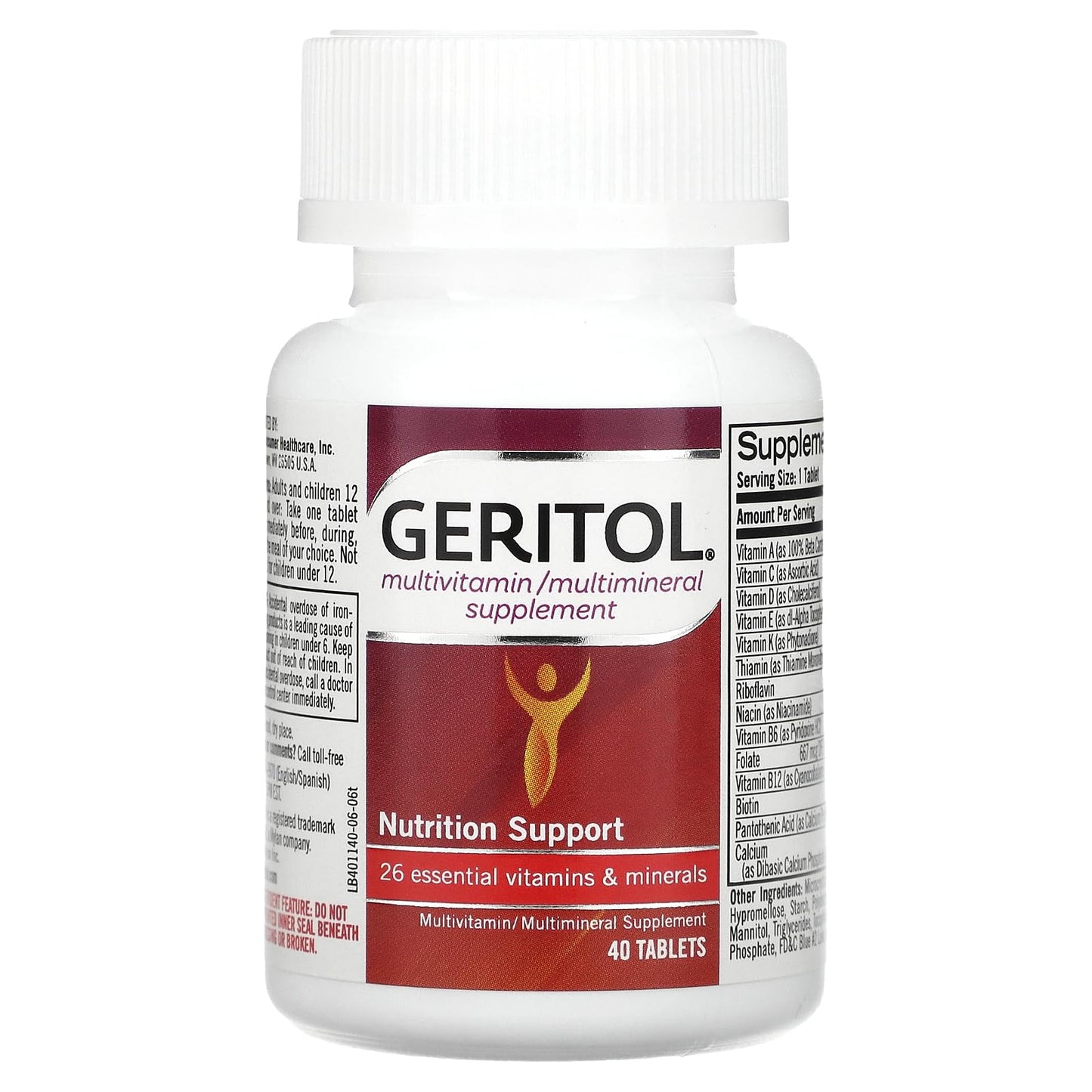 Geritol Multivitamin Supplement 120 Tablets