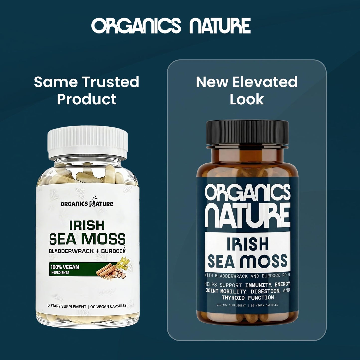 ORGANICS NATURE Irish Sea Moss Capsules 90 Count