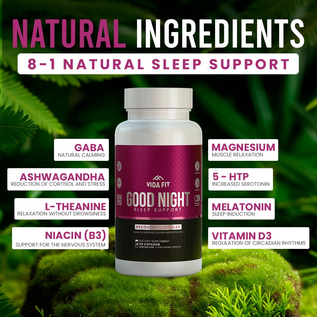 Vida Fit Natural Sleep Aid for Adults 60 Capsules