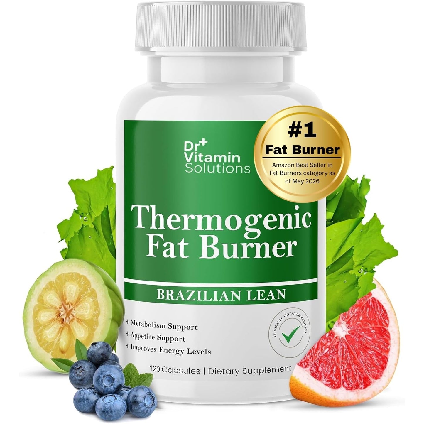 DR VITAMIN SOLUTIONS Thermogenic Fat Burner for Women and Men Capsule 120 Count