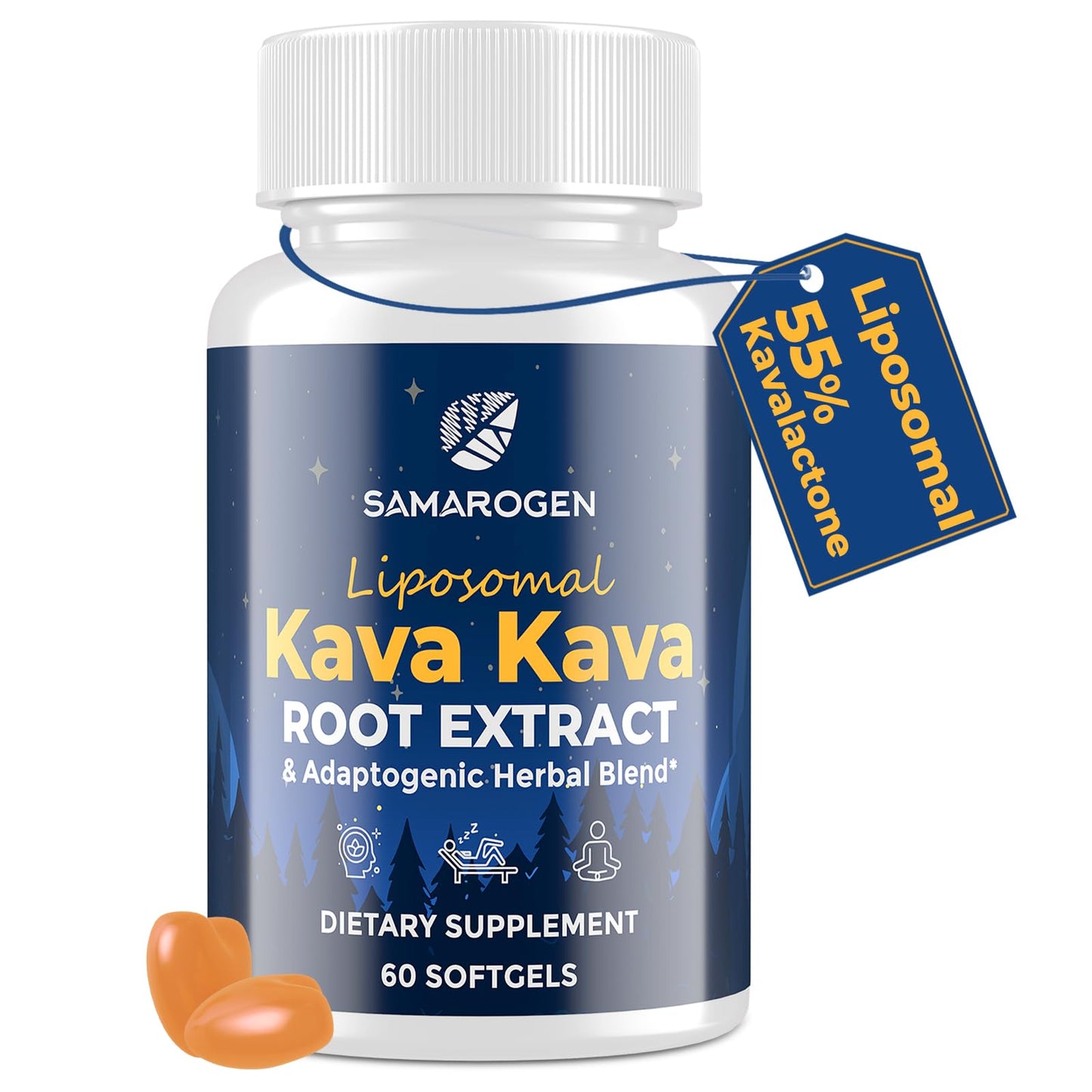 Samarogen Kava Kava Root Extract Softgels 60 Count