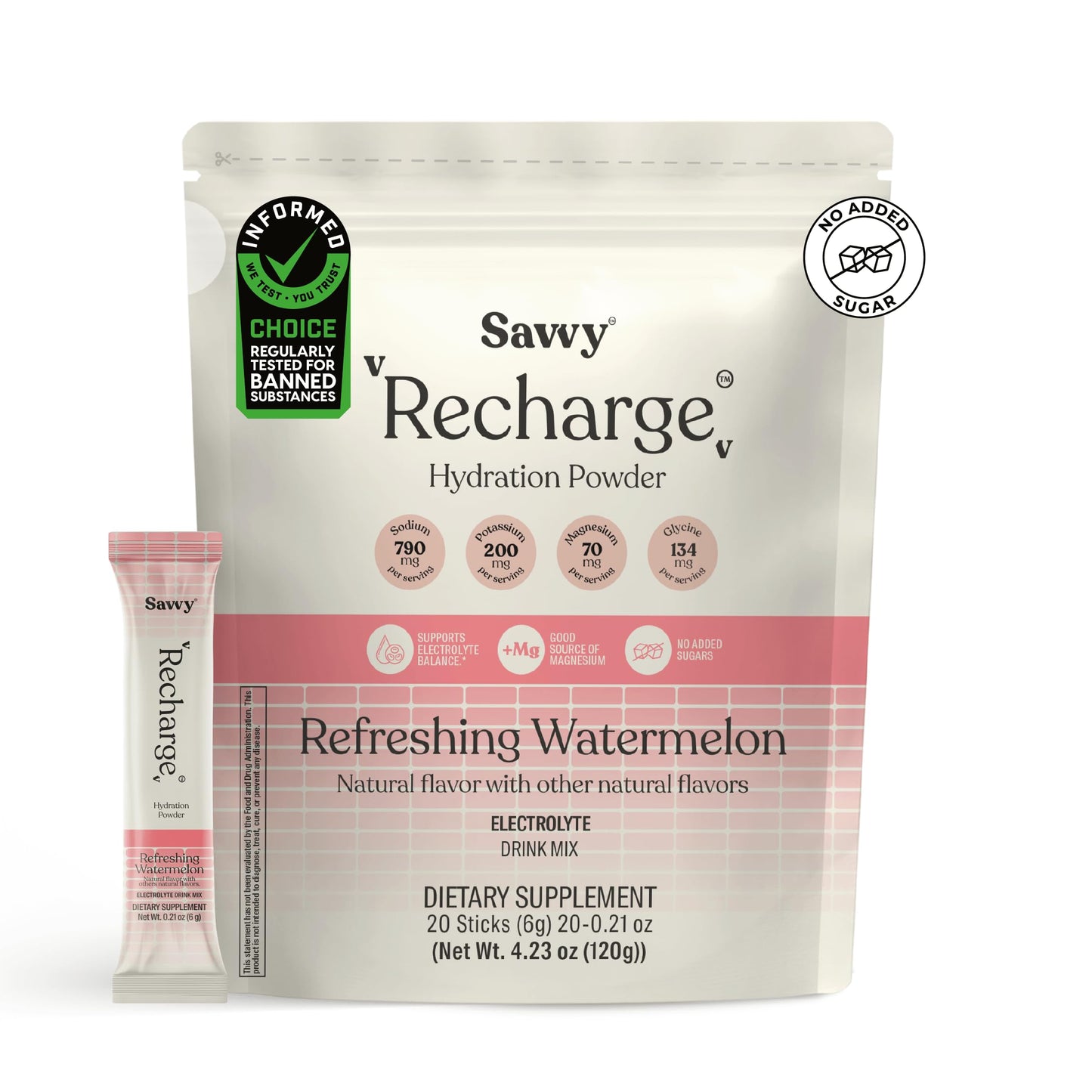 Savvy Recharge Electrolyte Powder, 20 Sachets