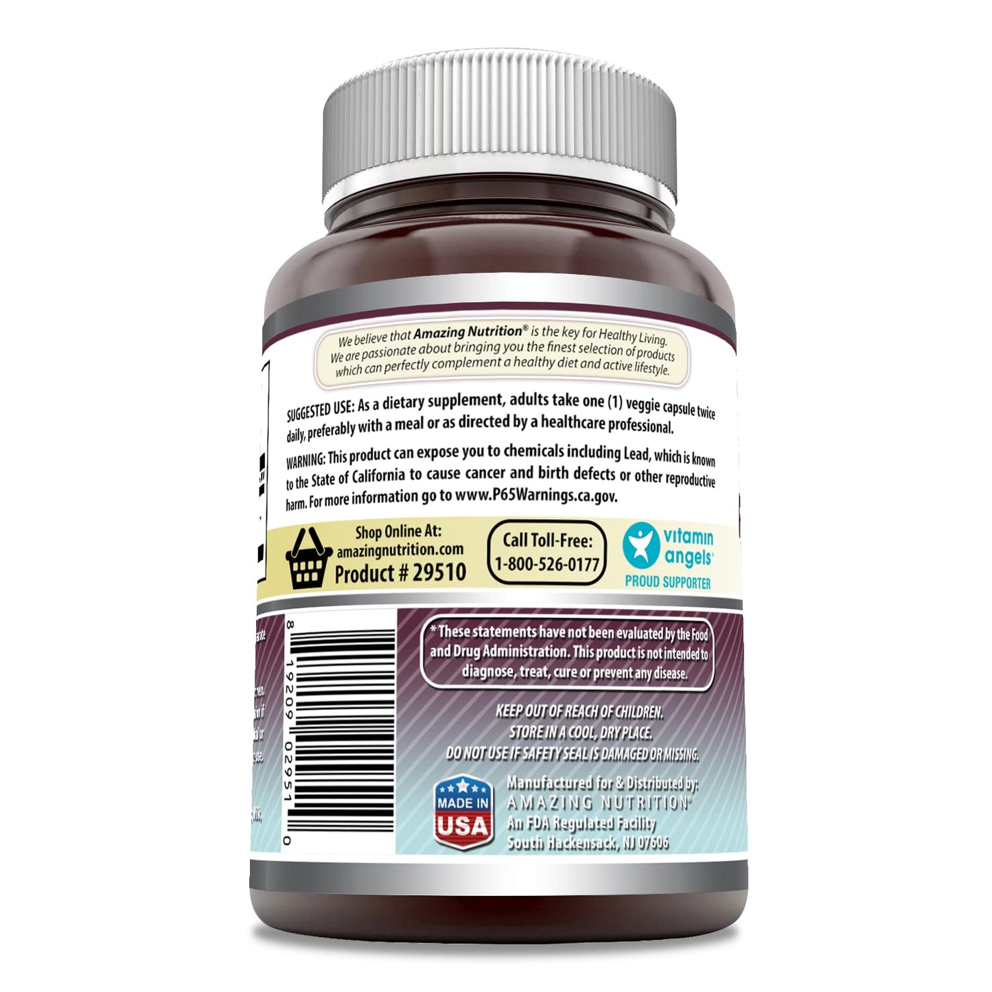 Amazing Nutrition Marshmallow Root Supplement Veggie Capsules, 100 Count