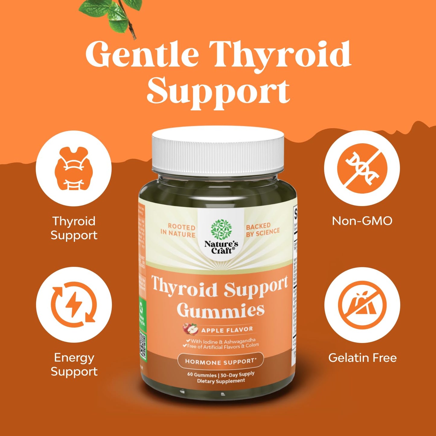 Natures Craft Thyroid Support Gummies 60 Count