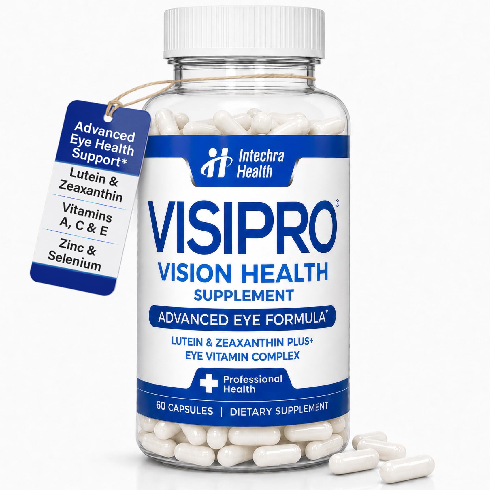 VISIPRO Eye Health Vitamins Daily Vision Support - Lutein & Zeaxanthin Capsule, 60 Capsules