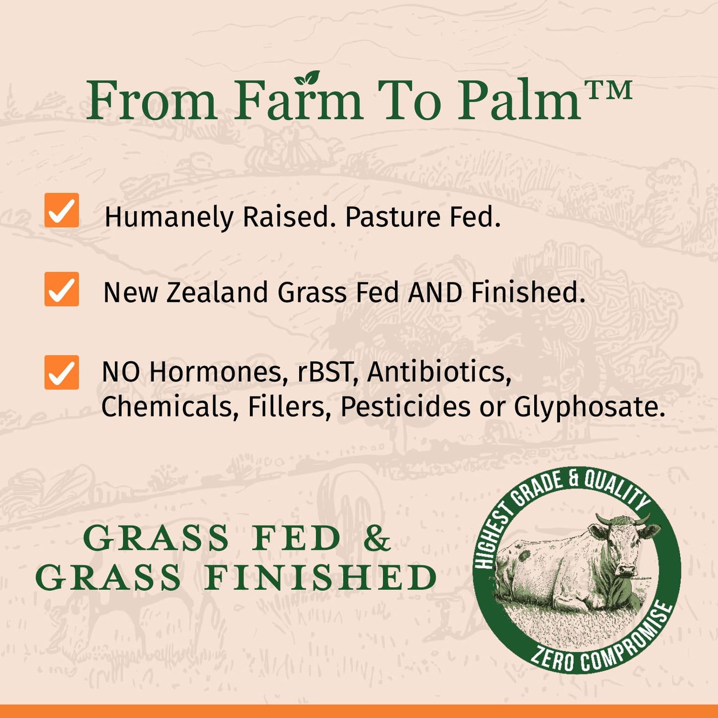Ultra Human Big Farmer Grass-Fed & Finished Beef Liver Capsules, 180 Count