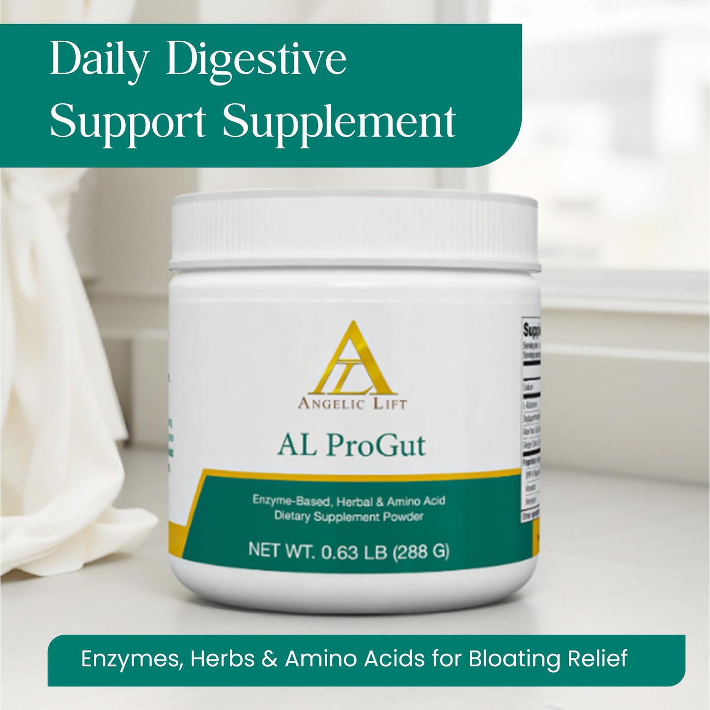 ANGELIC LIFT AL ProGut – Gut Health Supplement with Enzymes, Herbs & Amino Acids – Daily Digestive Support Powder, 10.2 oz