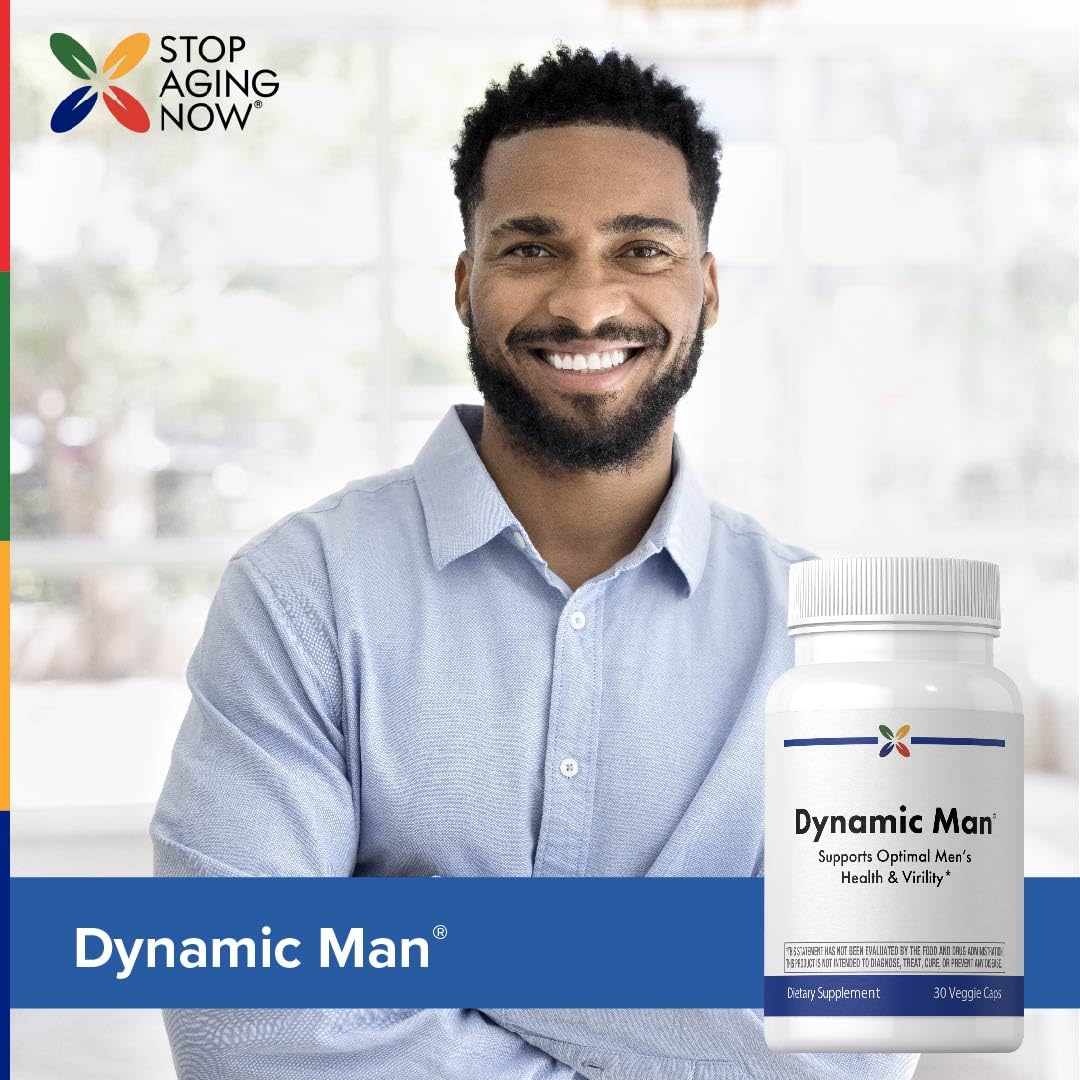 Stop Aging Now Dynamic Man Complex Supplement 30 Capsules