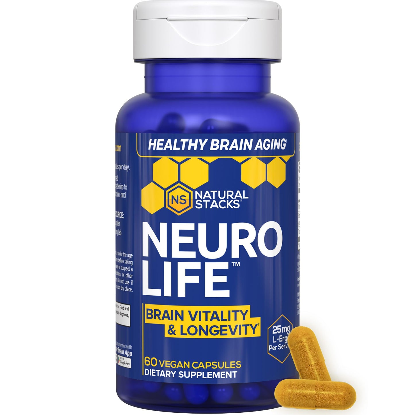 NATURAL STACKS NeuroLife Longevity Supplement Capsule 60 Count
