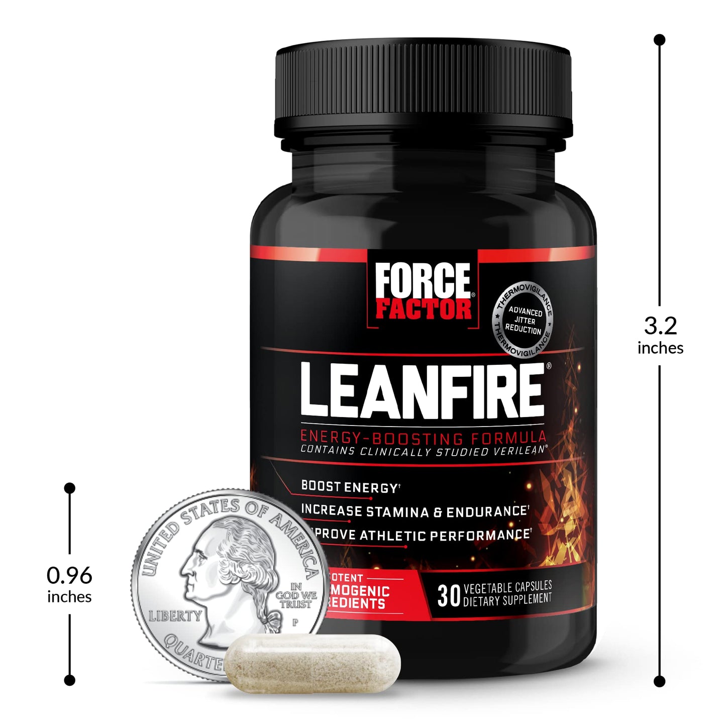 Force Factor LeanFire Pre Workout Energy Capsule 30 Count