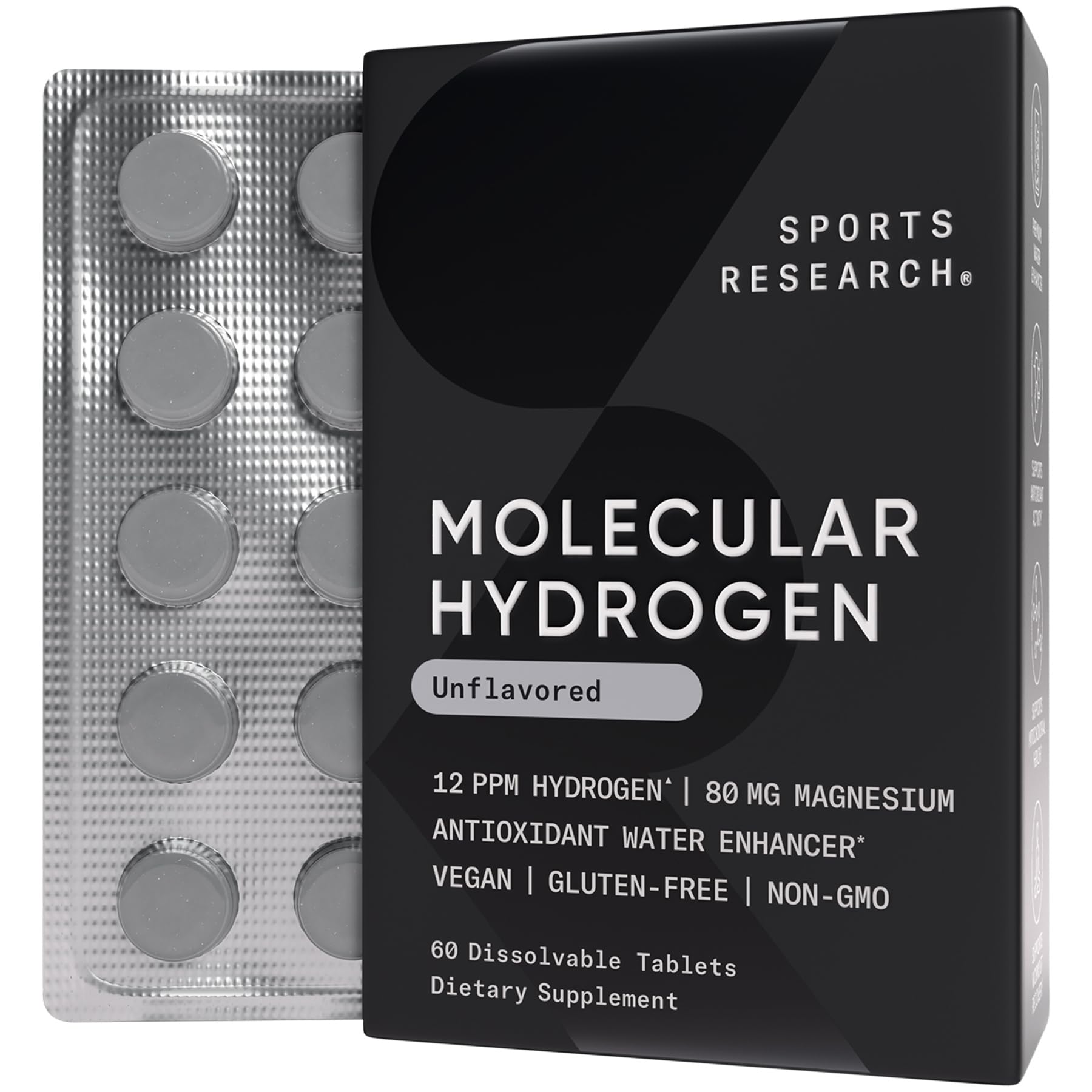 Sports Research Molecular Hydrogen Water Tablets Tablet 60 Count