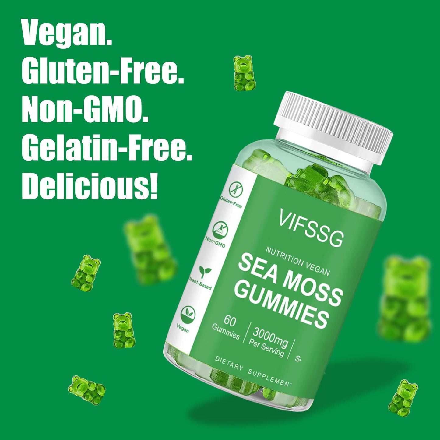 VIFSSG Sea Moss Gummies 60 Gummies