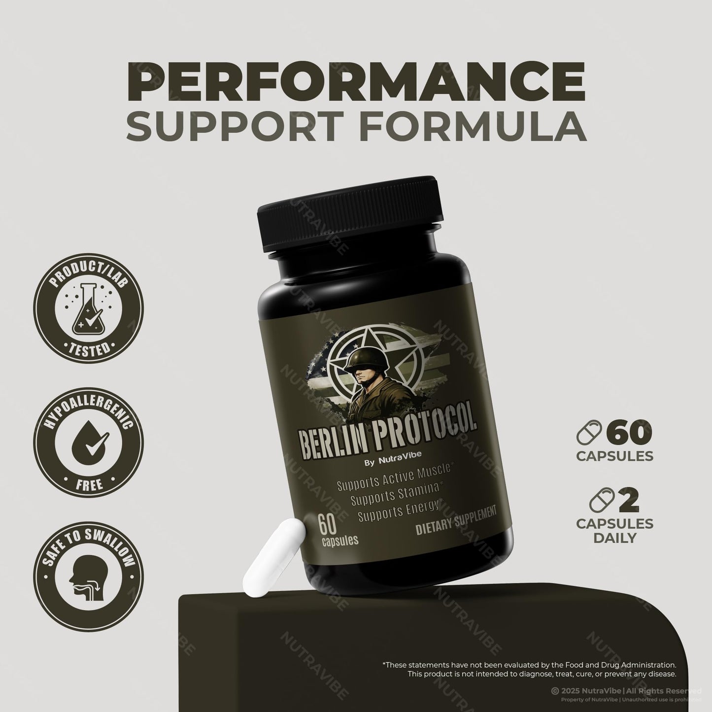 NutraVibe Berlin Protocol Capsules, 60 Count
