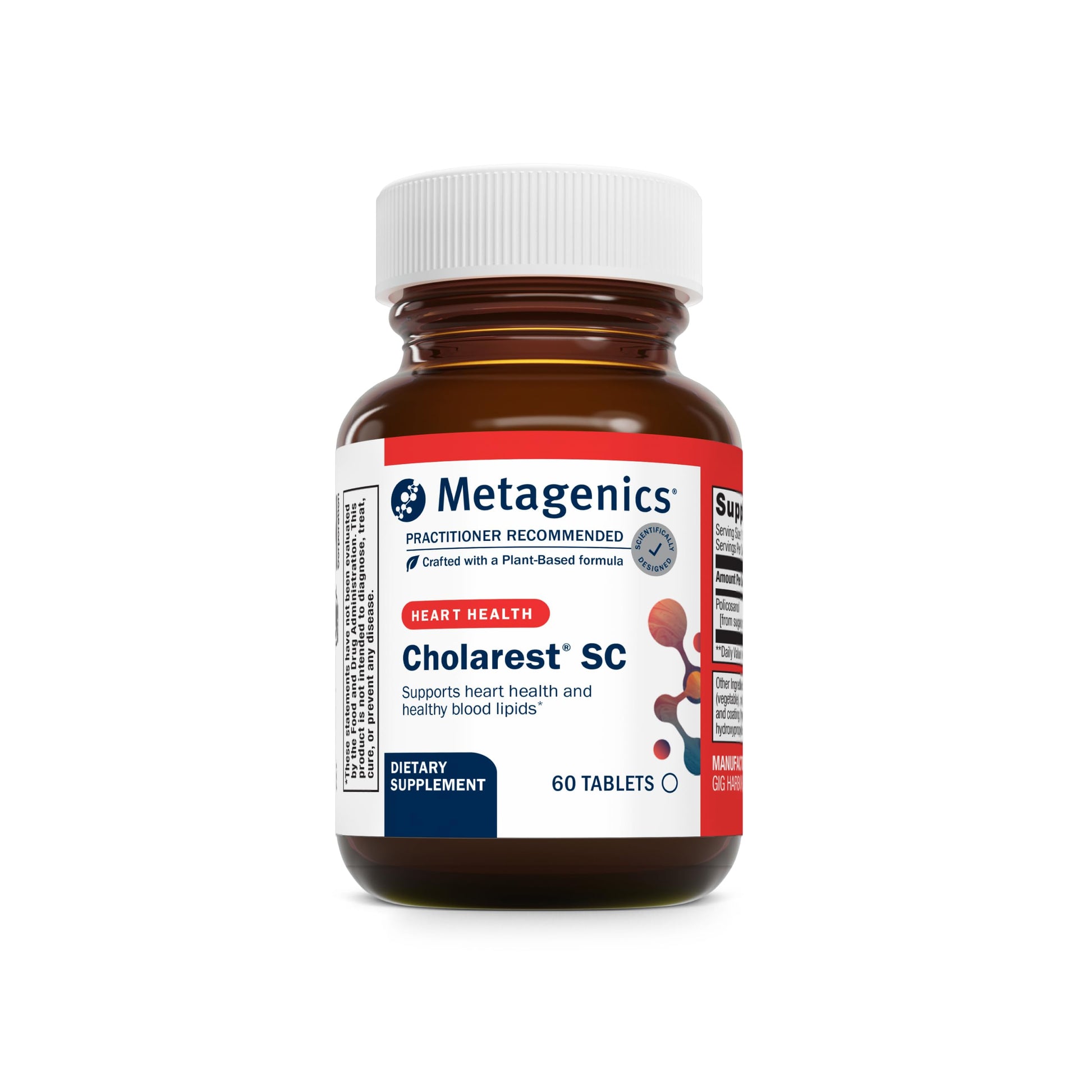 Metagenics Cholarest SC Policosanol Supplement for Blood Flow & Cardiovascular Support, Non-GMO, Gluten-Free, 60 Tablets