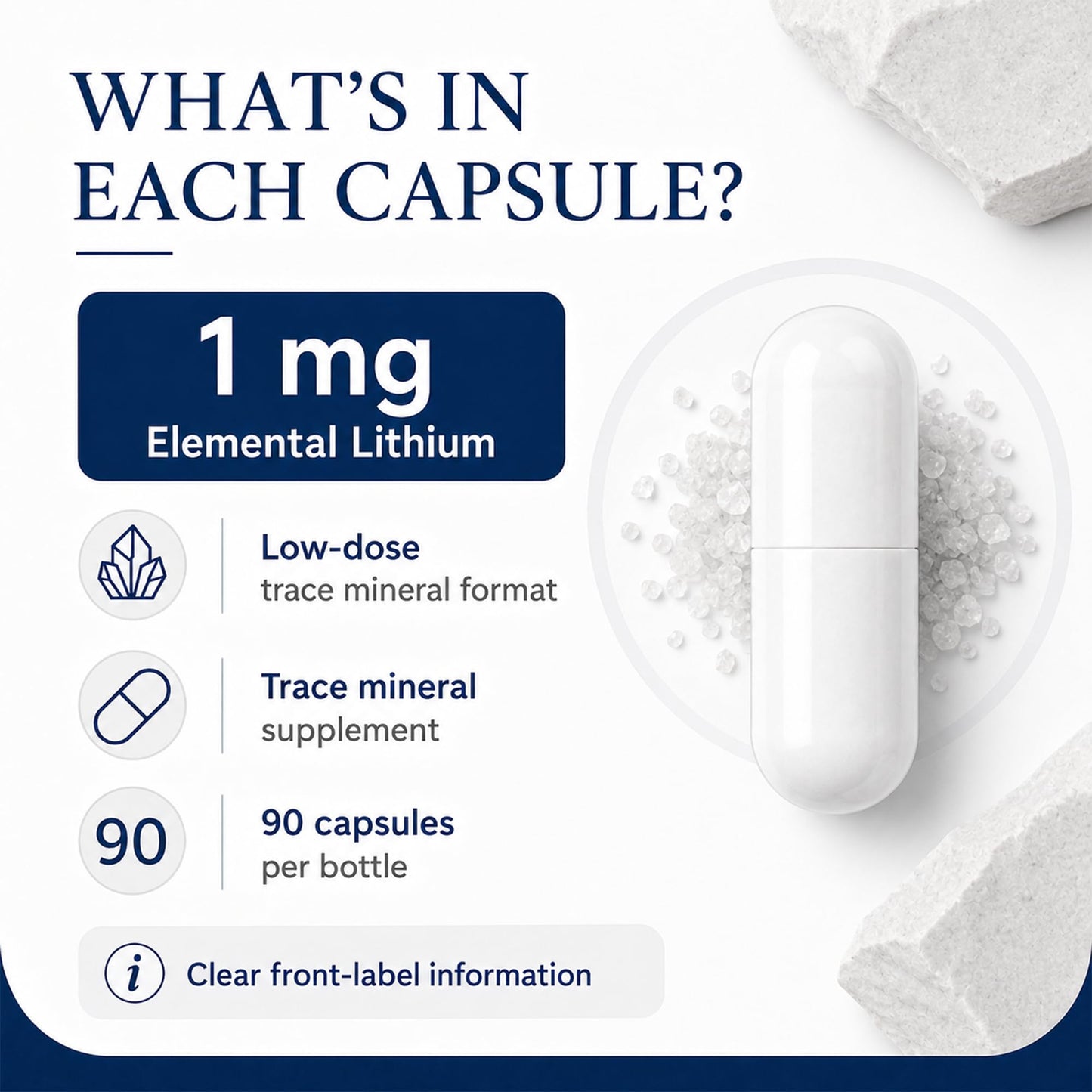 Hydroliv Lithium Orotate 1mg Capsule, 90 Count