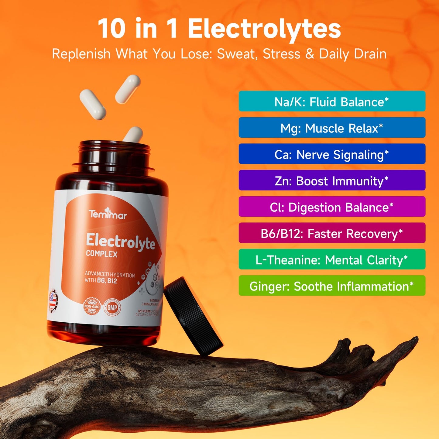 Temimar Electrolytes Electrolyte Capsules, 120 Count