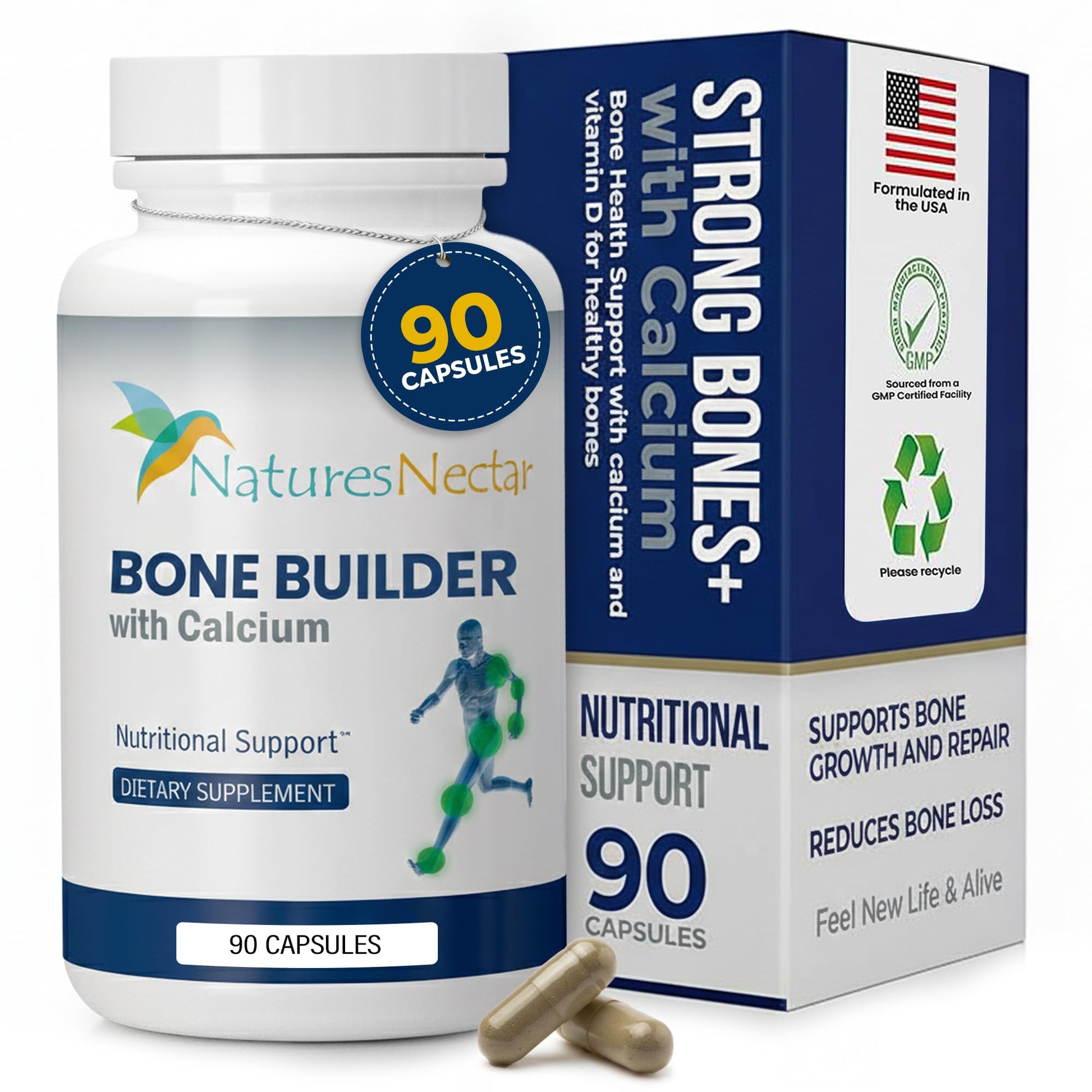 Nature's Nectar Bone & Joint Supplements for Men & Women, Capsules, 90