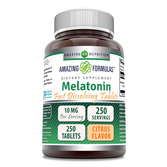 Amazing Nutrition Melatonin 10 mg Fast Dissolving Tablets, 250 Count