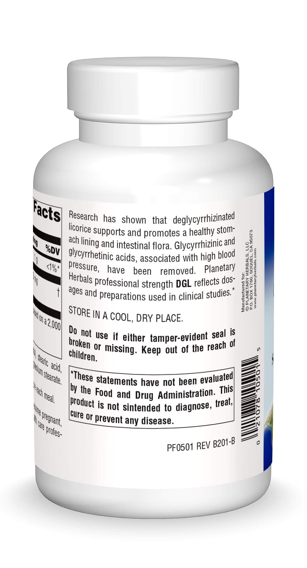 Planetary Herbals DGL Deglycyrrhizinated Licorice Tablets 200