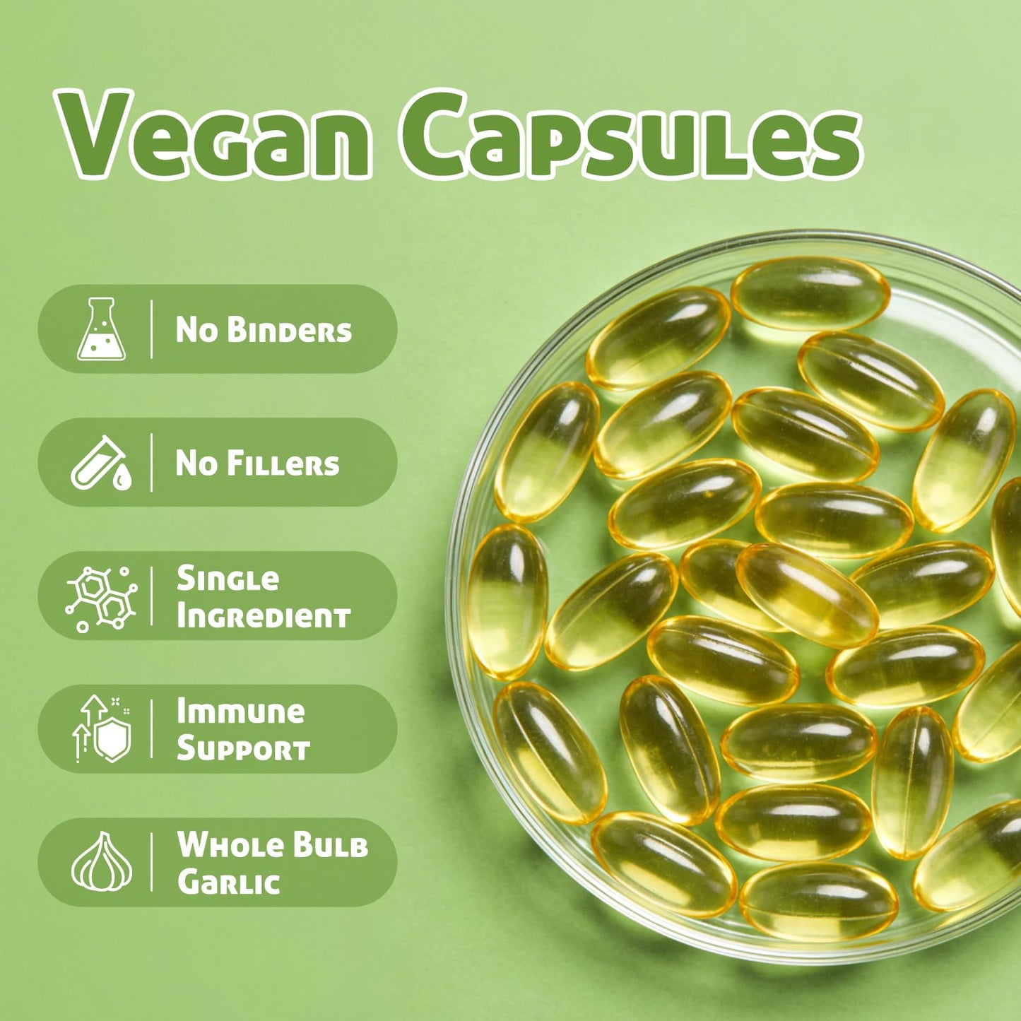 Oopeatol Garlic Oil Softgels with Naturally Derived Allicin, 60 Softgels