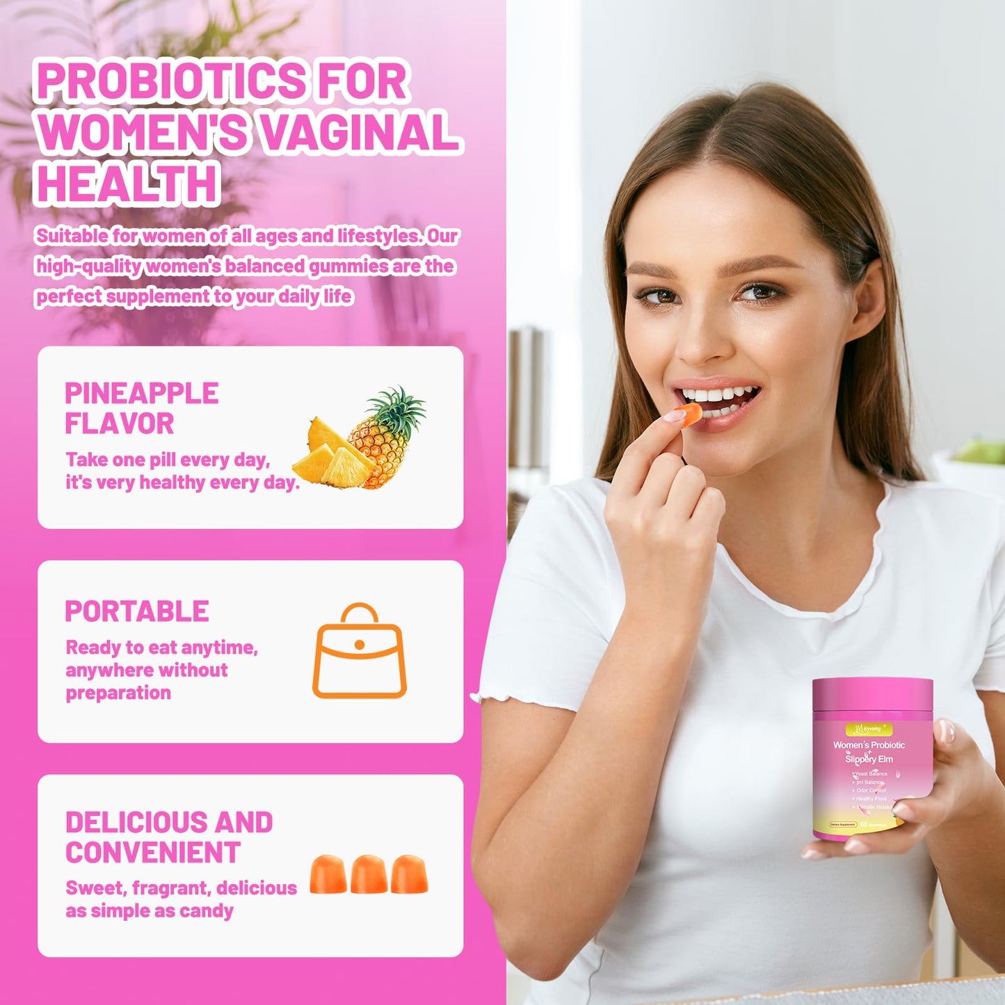 Misyvoing Her Juicy Feminine Probiotics Gummies 60 Count