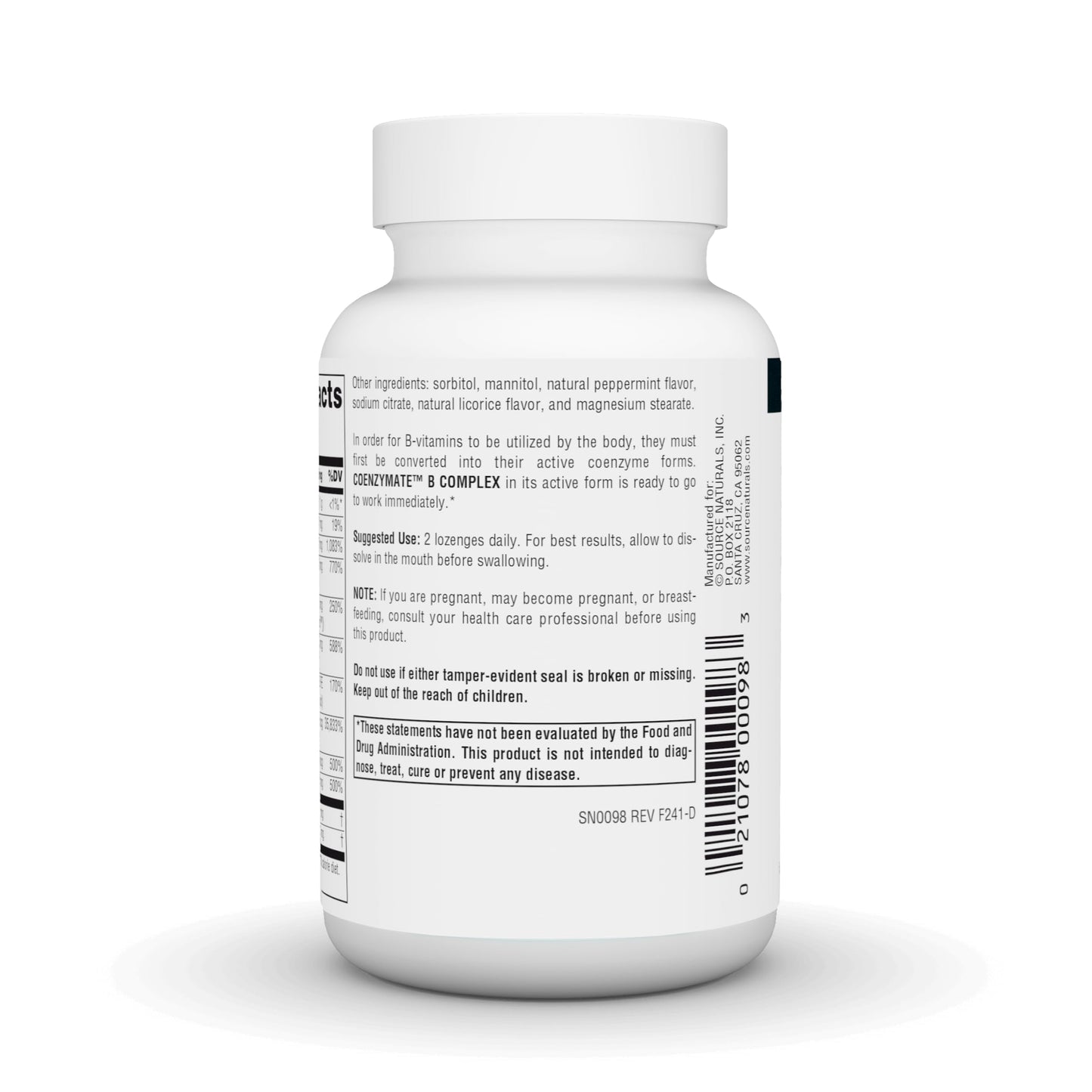 Source Naturals Coenzymate B Complex Lozenges 120