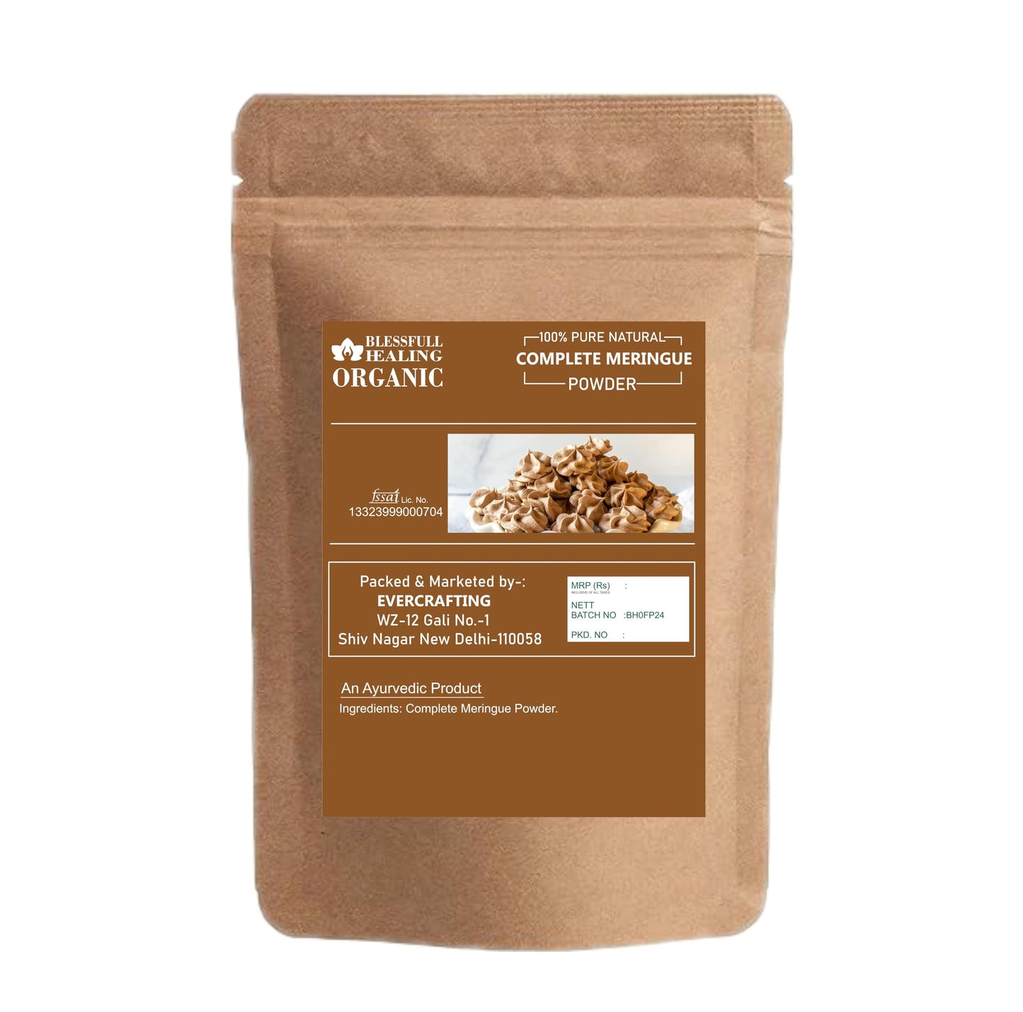 Blessfull Healing Organic Complete Meringue Powder 3.53 oz