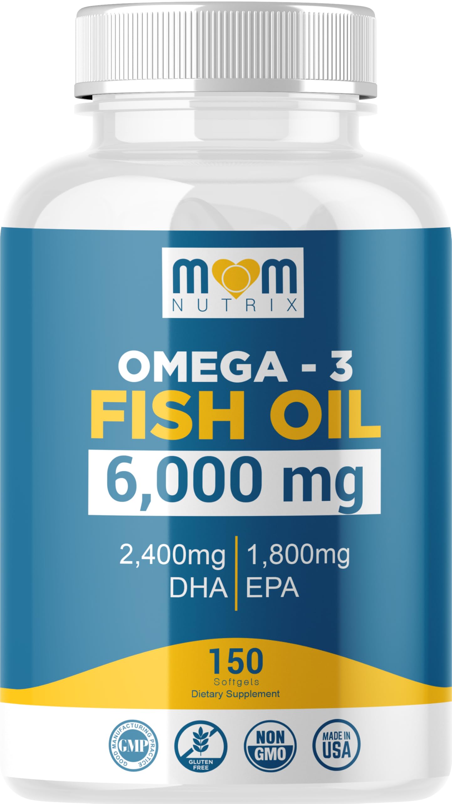 MOM NUTRIX Omega 3 Fish Oil with Maximum EPA DHA Softgels 150