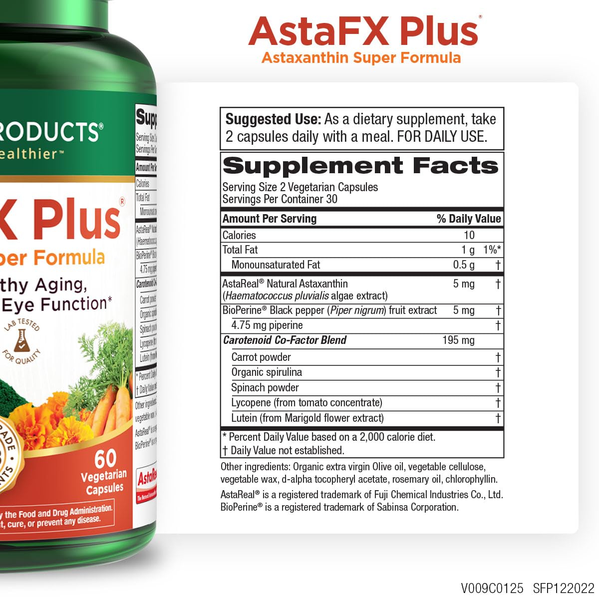 Purity Products AstaFX Plus Astaxanthin Super Formula Capsules, 60 Count