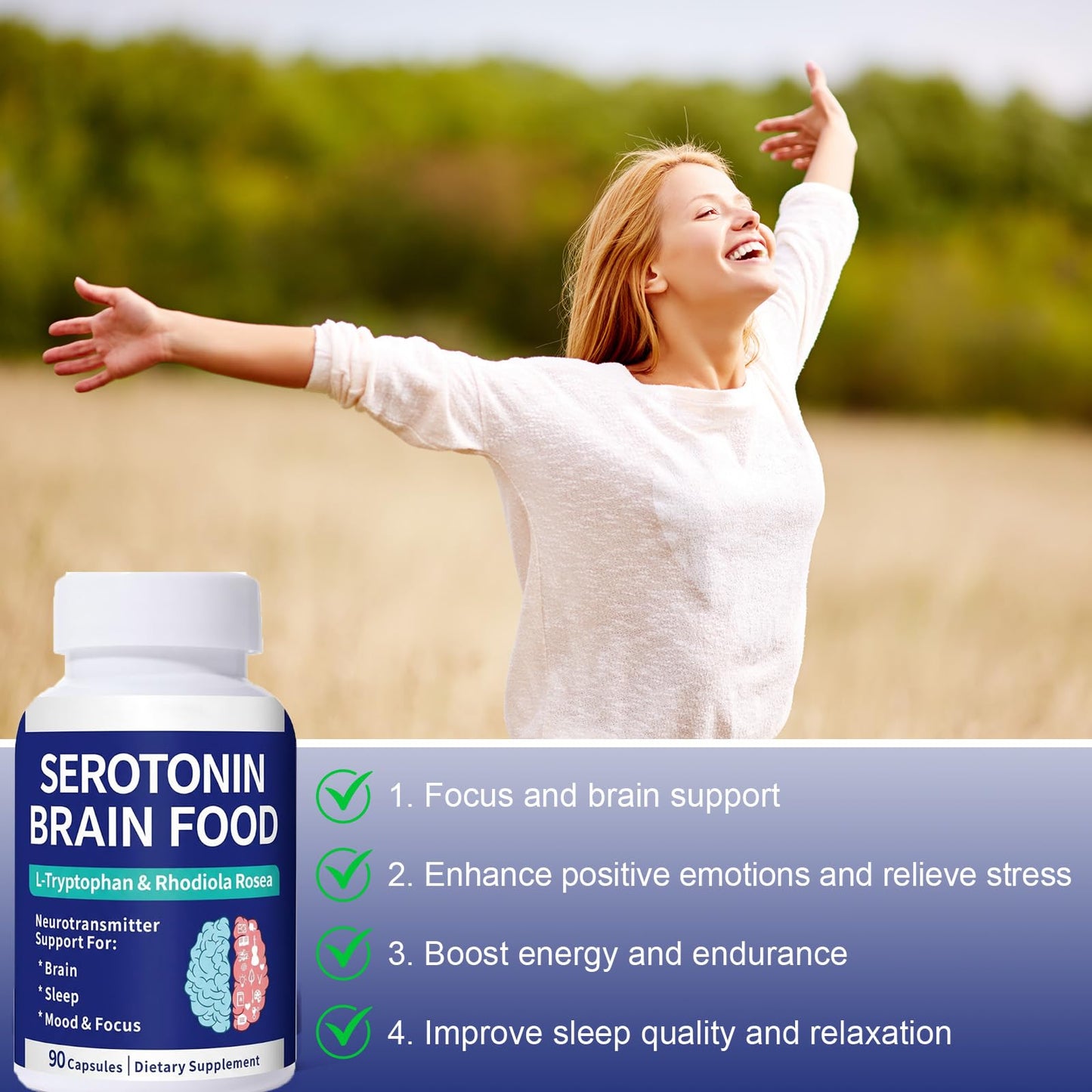 Smelling Salts Serotonin Supplement 90 Capsules