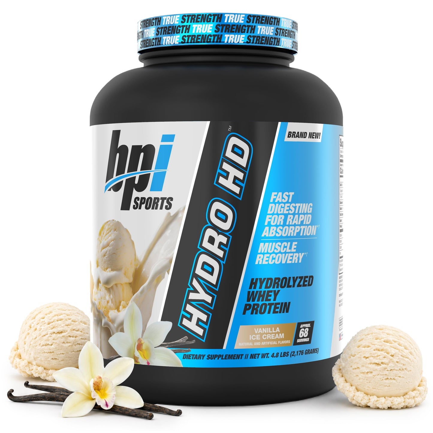 BPI Sports Hydro HD Muscle Growth Vanilla Protein Powder, 31 Servings