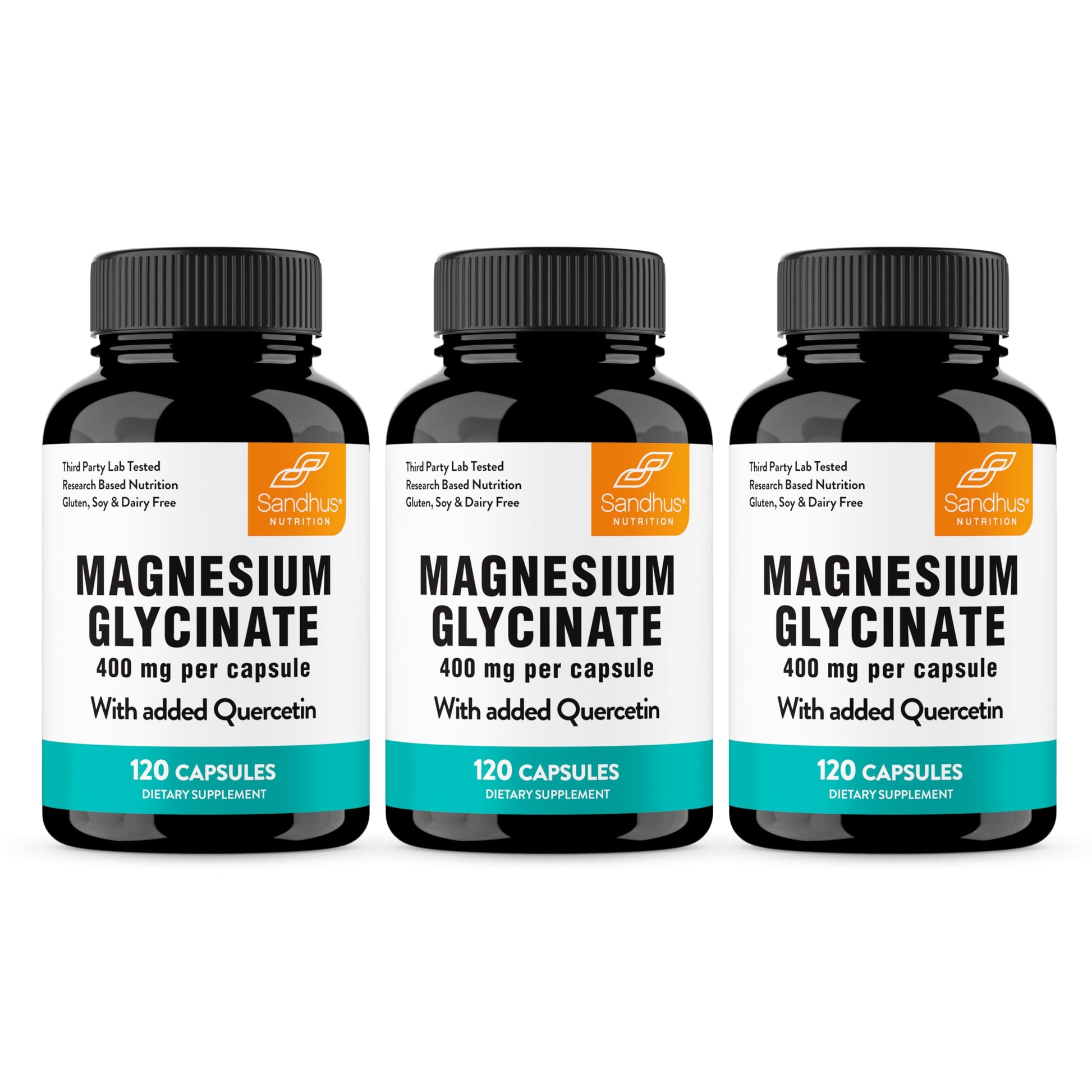 Sandhu's Magnesium Glycinate 400mg Capsules, 360 Count