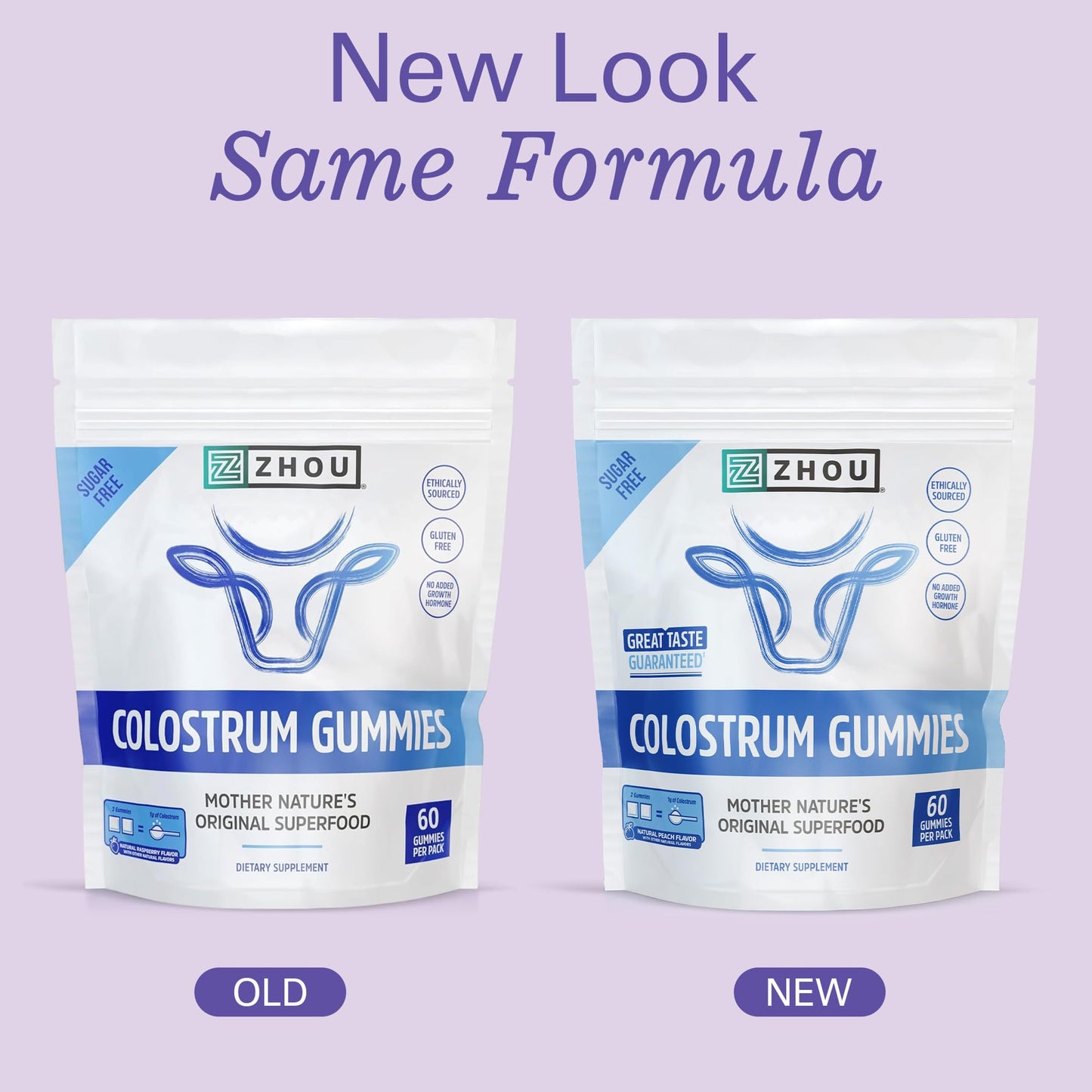 ZHOU Colostrum Gummies 60 Gummies