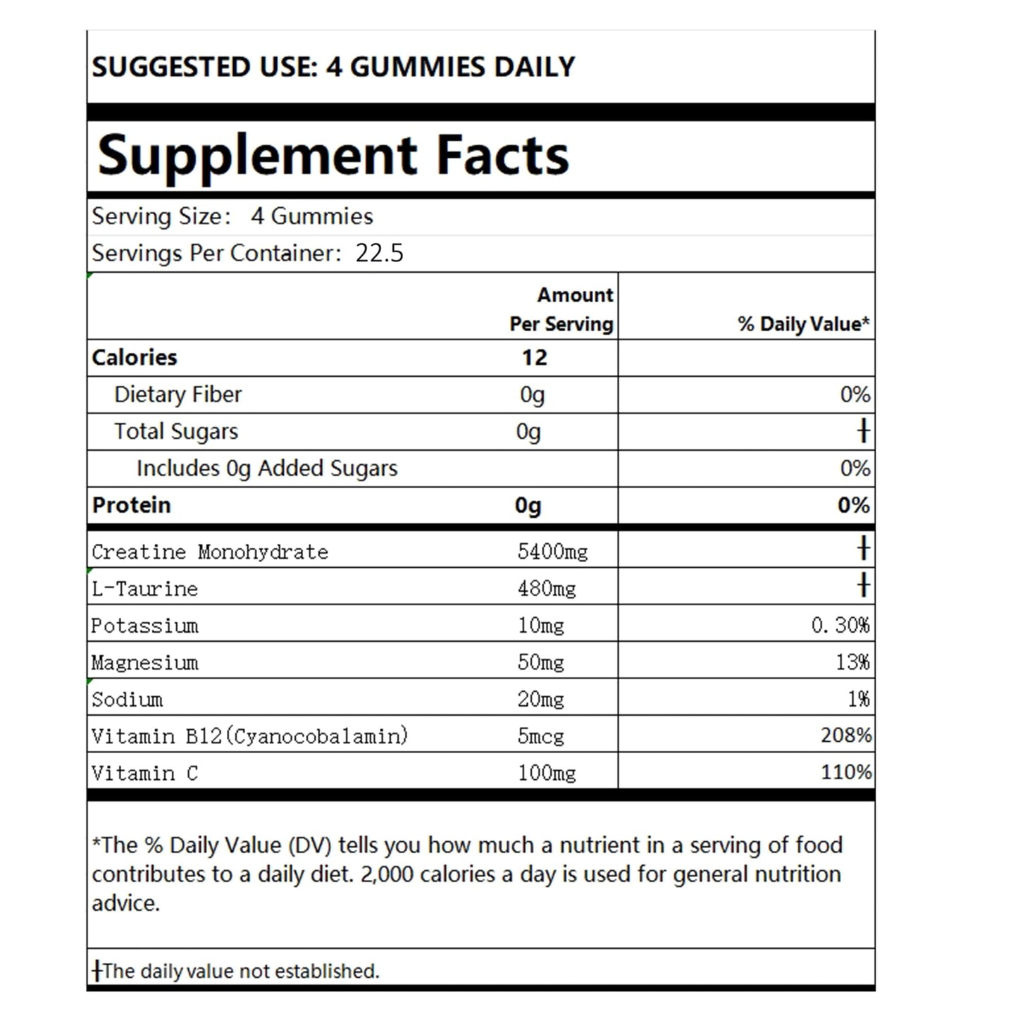 NIUEFAR Creatine Gummies 90 Count