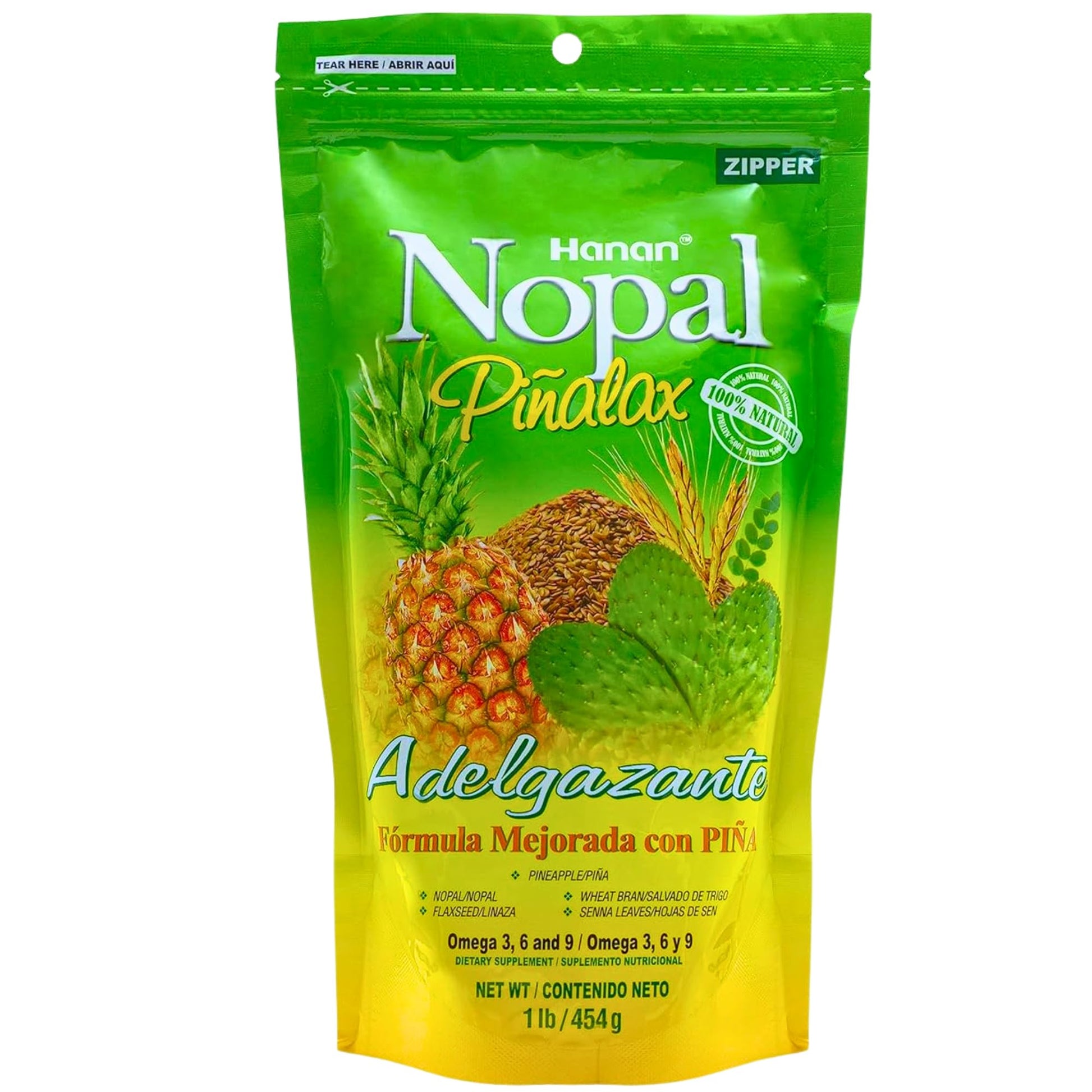 PIÑALAX Nopal PINALAX 100% Natural High Fiber Blend Powder, 16
