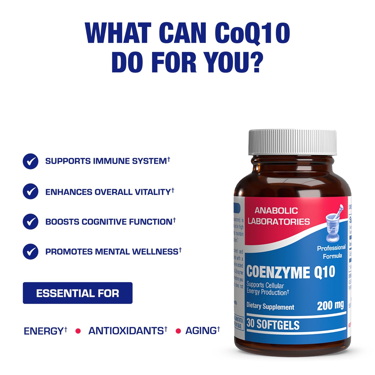 Anabolic Laboratories CoQ10 200mg Softgels, 30 Servings