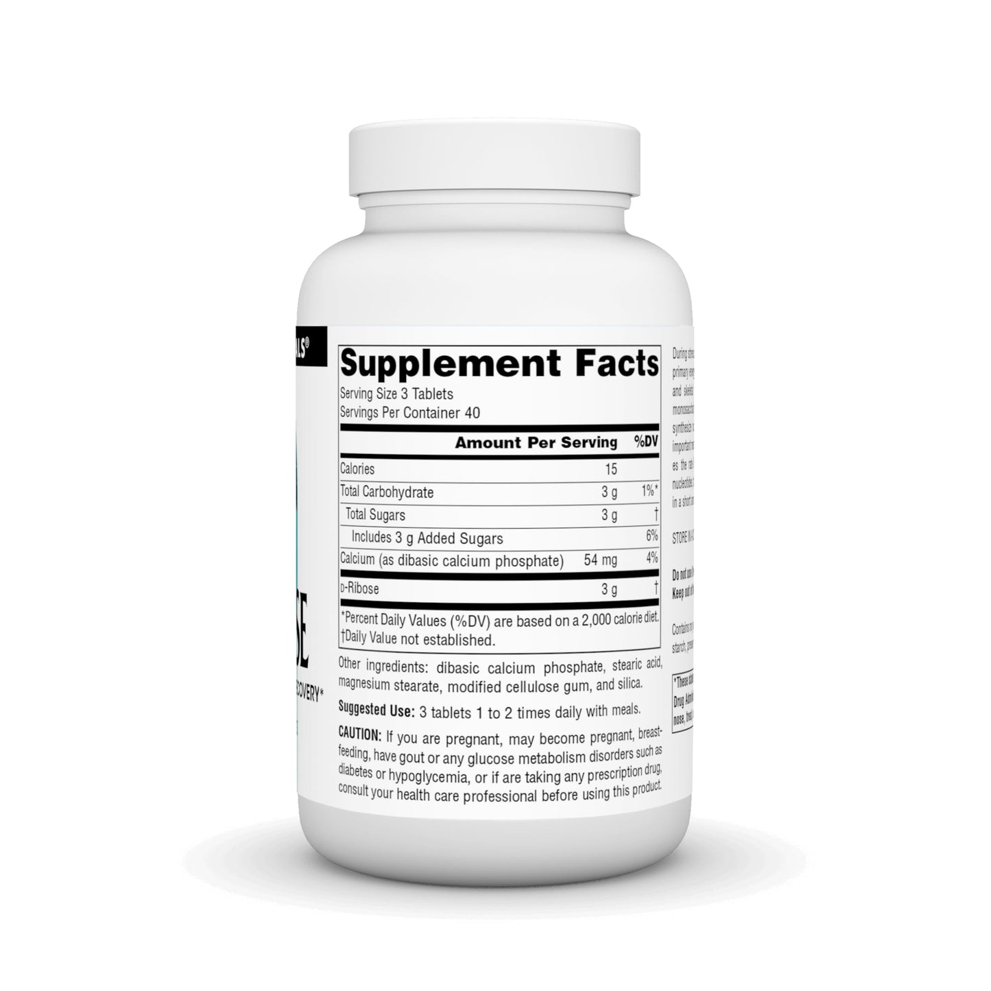 Source Naturals D-Ribose for Workout, Energy, and Recovery 120 Tablets