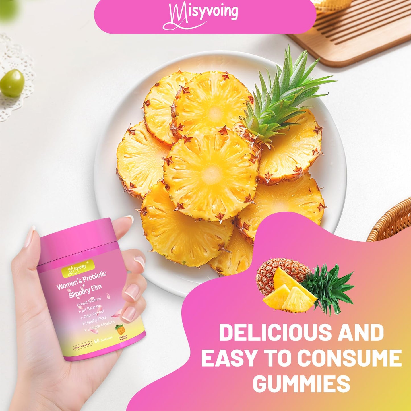 Misyvoing Her Juicy Feminine Probiotics Gummies 60 Count