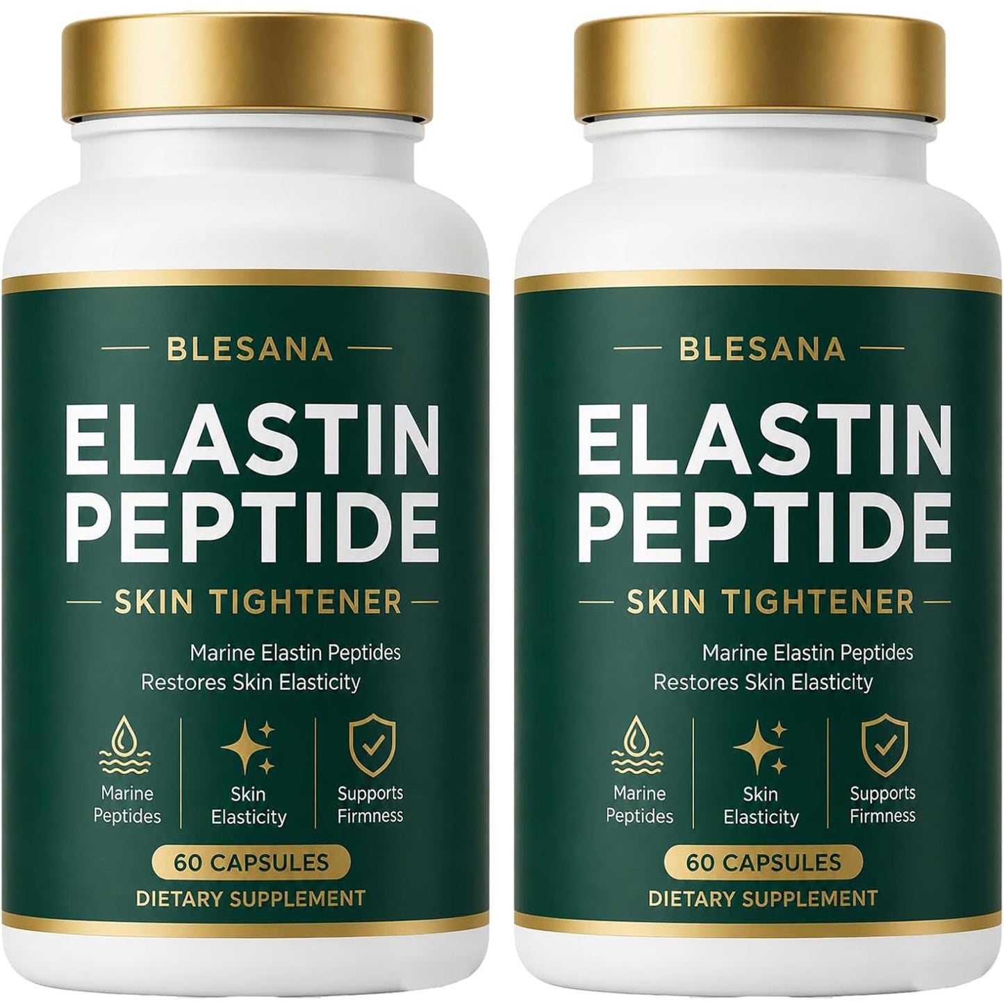 Ikokei Blesana Elastin Peptide Skin Formula, Marine Elastin Peptides 60 Capsules