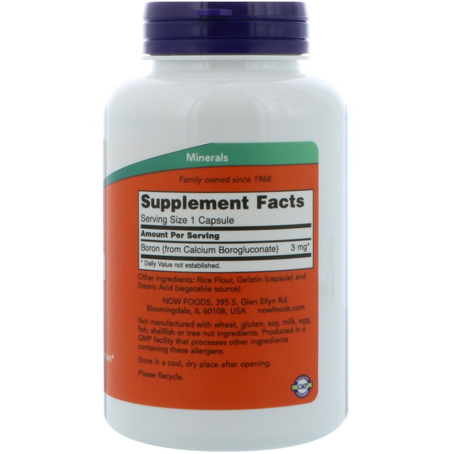 NOW Foods Boron 3 mg Capsules, 250 Count