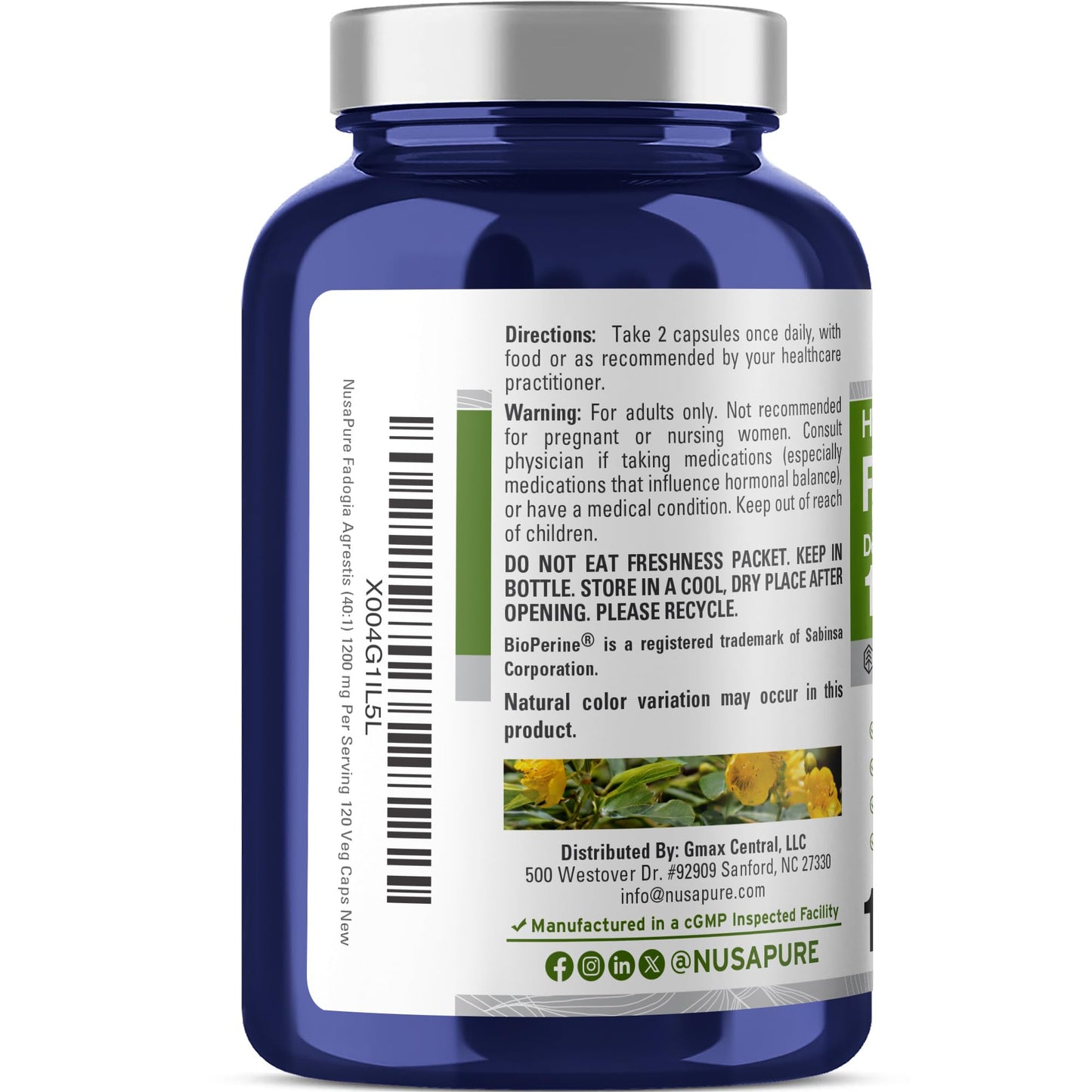 NusaPure Fadogia Agrestis Capsules 120