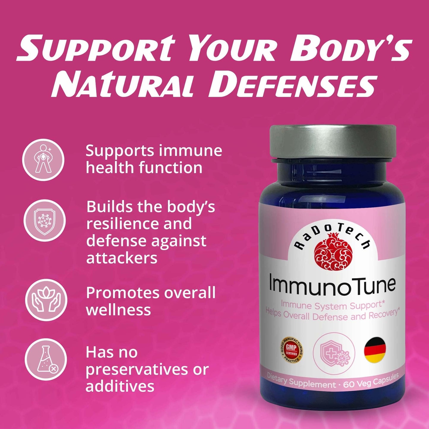 RaDoTech ImmunoTune Immune Support Booster Capsule 180 Capsules