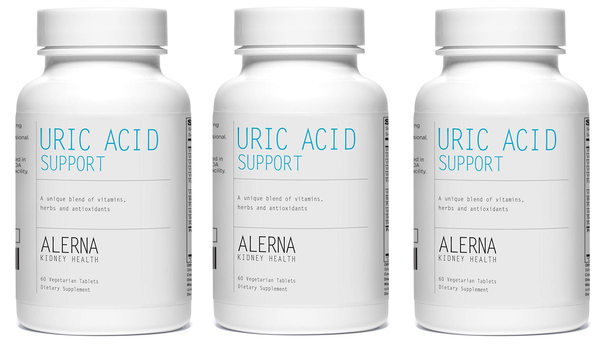Alerna Kidney Health Uric Acid Support Supplement – Tart Cherry, Celery Seed, Turmeric, Quercetin, 180 Tablets