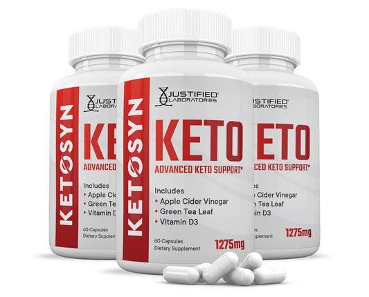 Justified Laboratories Ketosyn Keto ACV 1275MG Keto Support Blend Capsule, 180 Capsules