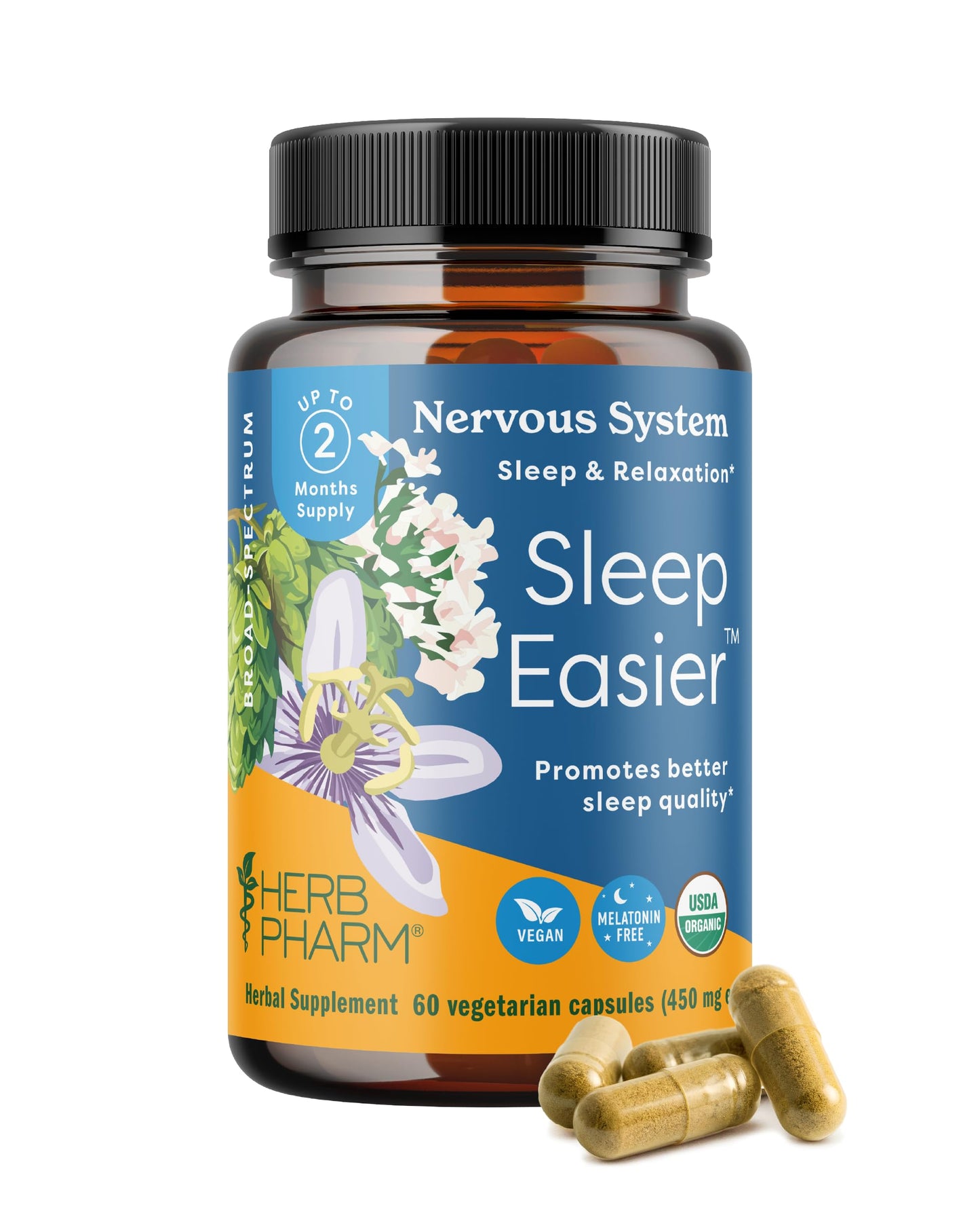 Herb Pharm Sleep Easier Capsules 60 Count
