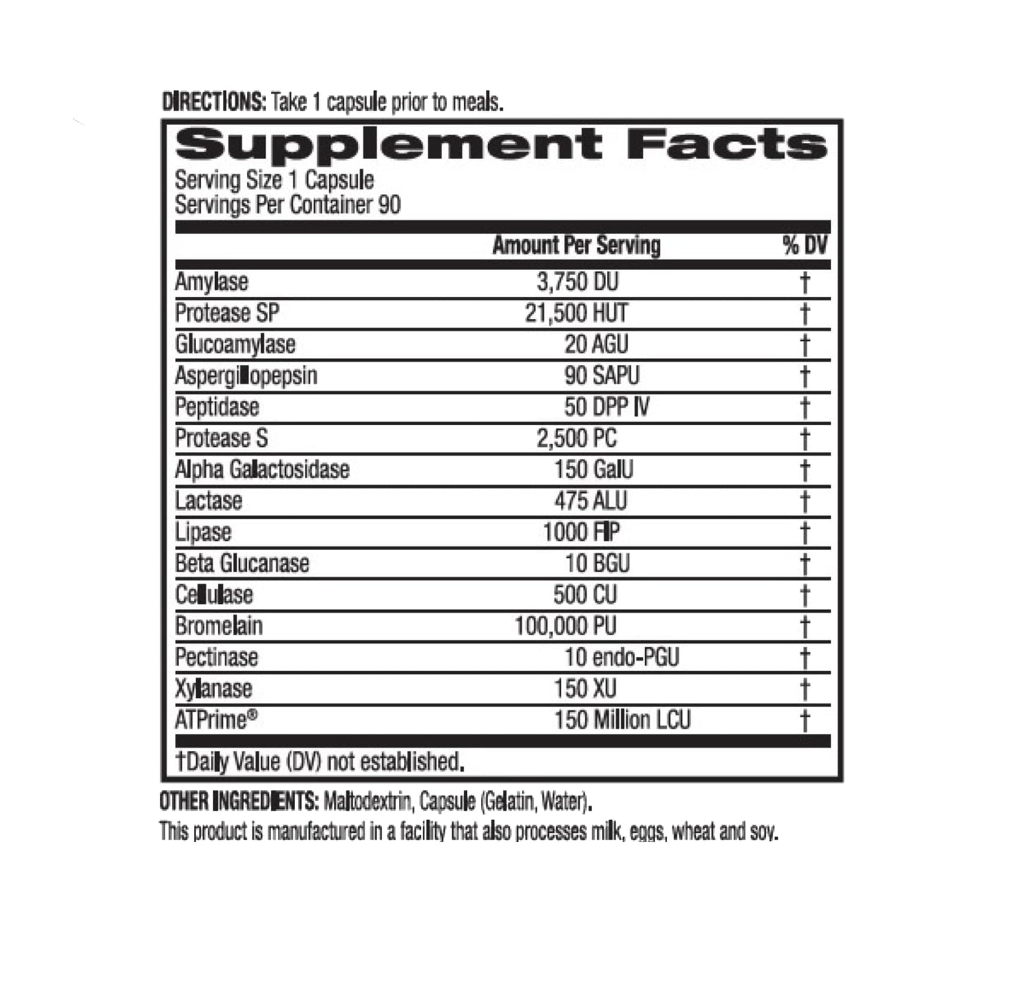 BioTrust AbsorbMax Broad Spectrum Digestive Enzyme Blend Capsule 90 Count